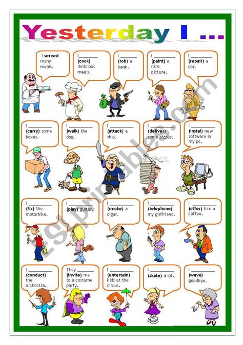 Past Simple Regular Verbs Esl Worksheet By Sharbel Vrogue Co