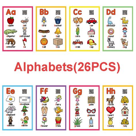 26 Letters Alphabet English Phonics Pocket Cards Baby Montessori