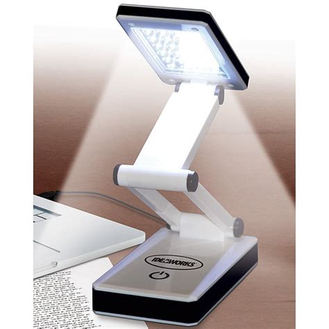Portable Led Lamp Folds Flat Extends To 13 Inches 3 Levels Of