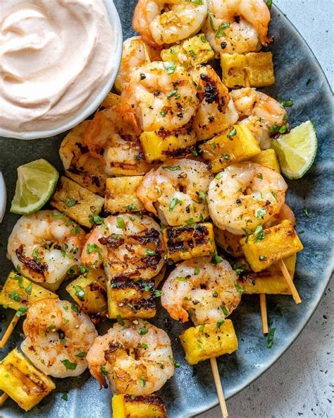 Grilled Pineapple Shrimp Skewers With Coconut Dip Recipe Shrimp