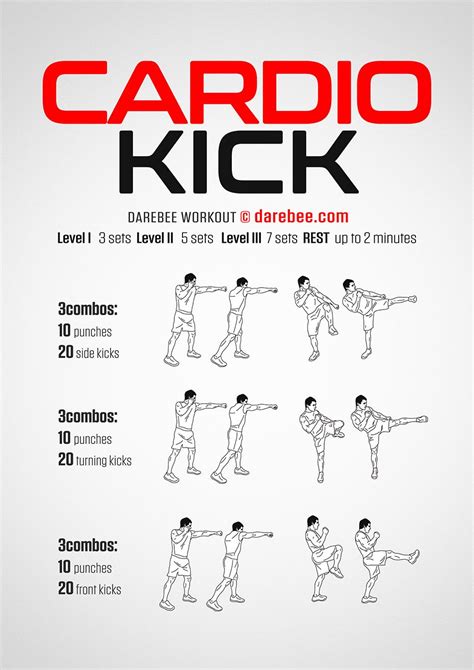 Cardio Kick Workout Hiit Cardio Workout Plan Ab Workout Men