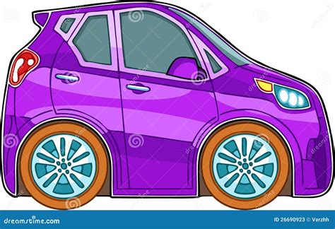 Violet Cartoon Car Stock Photos Image 26690923