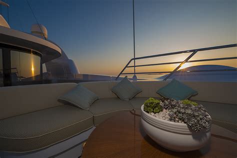 Lumiere Ii Outdoor Area At Night Luxury Yacht Browser By