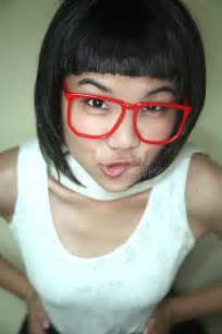 Cute Asian Girl Wearing Glasses Stock Image Image Of Hair Expression