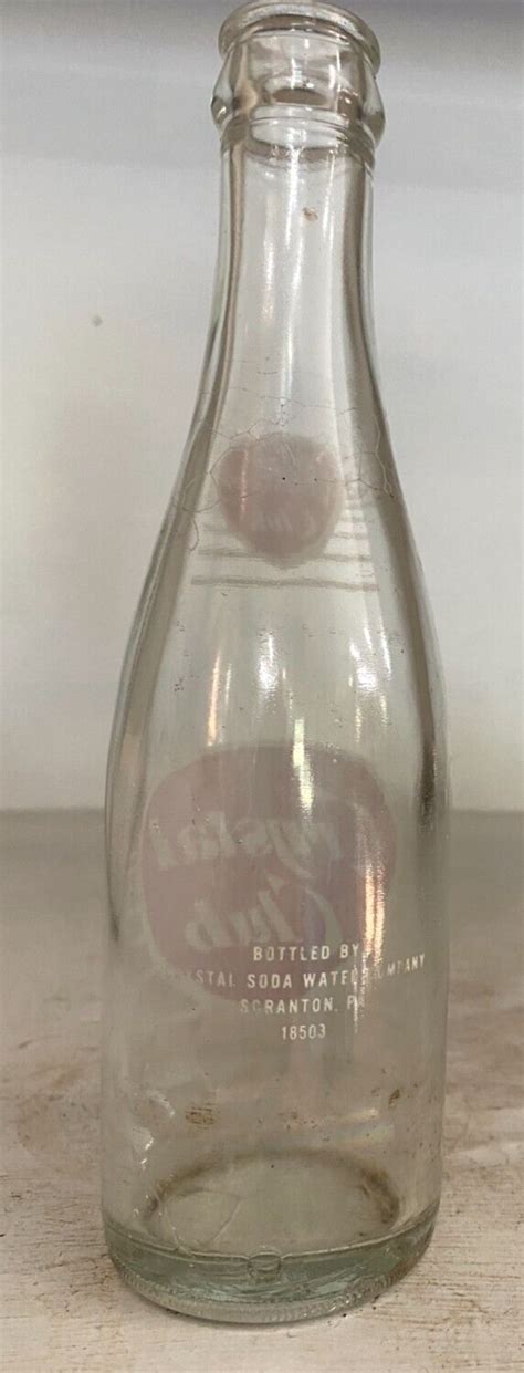 Vintage Soda Pop Beverage Bottle Acl Crystal Club Scranton Pa 7 Oz Ebay