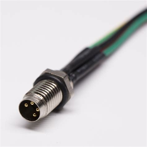 Panel Mount Male Color Coding Cable M8 Connector 4 Pin Wiring China