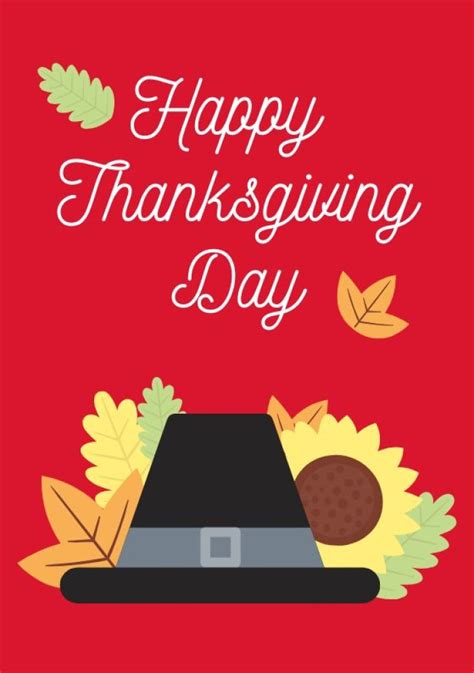 Customize This Flat Cute Be Thankful Happy Thanksgiving Card Layout Online