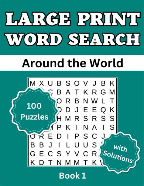 Large Print Word Search Around The World Puzzles For Seniors One