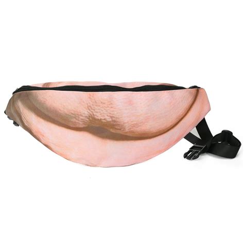 Baggra Unisex Dad Bod Waist Bags Flesh Color Fanny Packs Money Belt