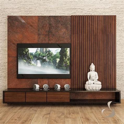 Vertical Wood Design Led Tv Room Design Living Room Tv Unit Designs