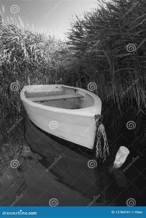 Boat Among Reeds Stock Image Image Of Pole Empty Hungary 12784741