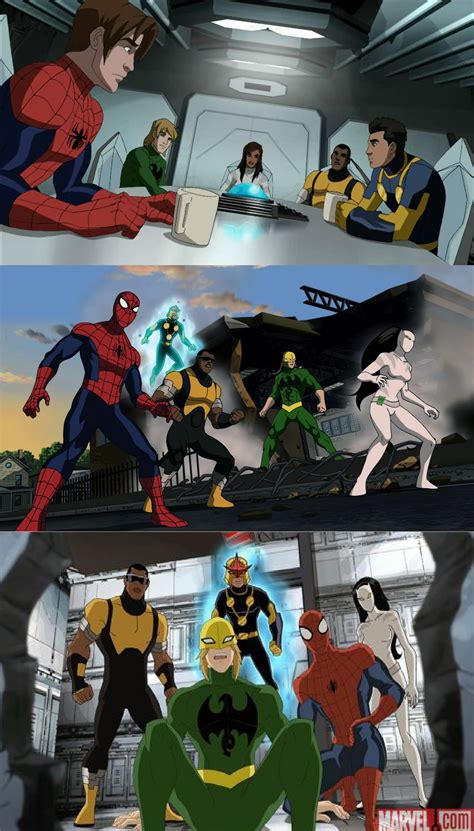 Ultimate Spider Man Luce Cage Ava Ayala Danny Rand And Sam Alexander Ultimate Spiderman