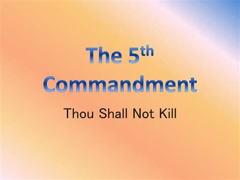 Ppt The 5 Th Commandment Powerpoint Presentation Free Download Id