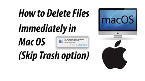 Delete Files Immediately In Mac Os Skip Trash Option How To Shift Delete In Mac Youtube