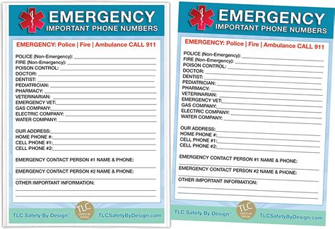 Emergency Contact Cards In Magnetic Sleeve Home Alone 5 X