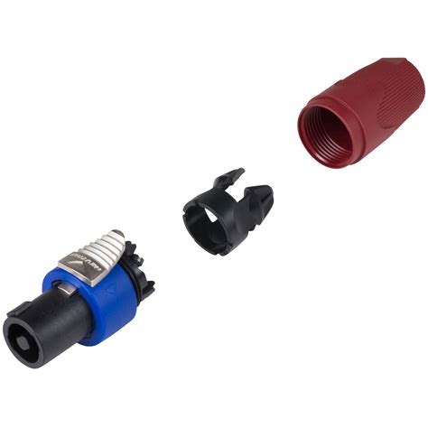 Neutrik Nl4fx 2 Speakon Spx 4 Pole Cable Connector With Red Bushing
