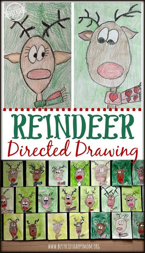Reindeer Directed Drawing Kindergarten Alecia Manley