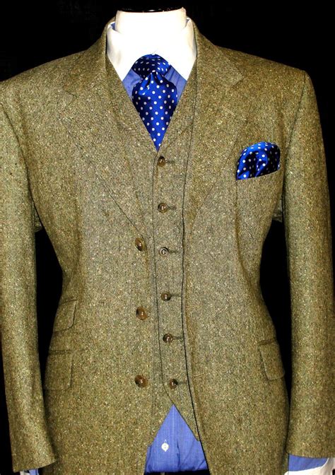 Mens Richard James Savile Row Donegal Tweed Shooting Suit Savile Row