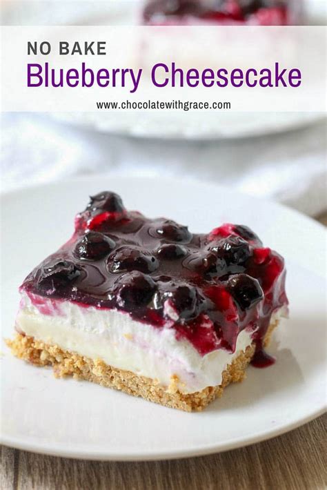 No Bake Blueberry Cheesecake Chocolate With Grace