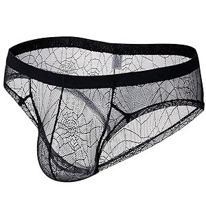 WINDAY Men S Briefs Lace Silk Low Rise Bikini Briefs And Breathable
