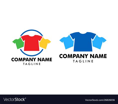 Set T Shirt Fashion Logo Template Design Vector Image
