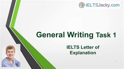 General Writing Task 1 Ielts Letter Of Explanation Youtube