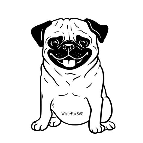 Funny Cute Adorable Pug Puppy Smiling Puppy Svg Dog Svg Etsy Pug