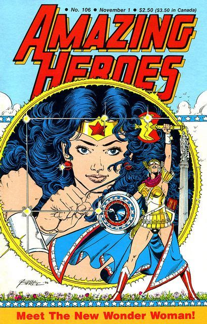 amazing heroes 106 wonder woman cover by george perez wonder woman comic wonder woman art comics