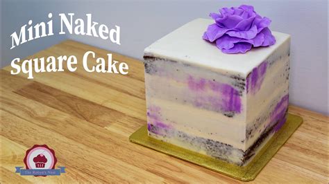 Mini Naked Square Cake Youtube