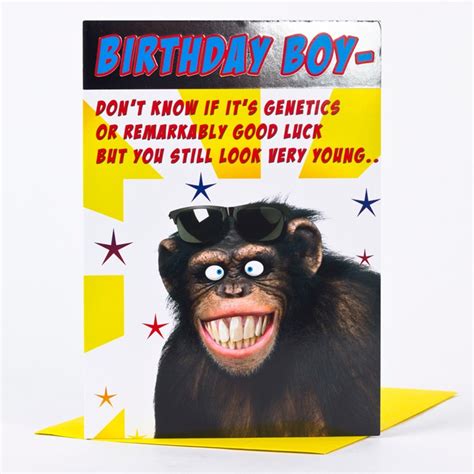 Birthday Card Smiling Monkey Only £139