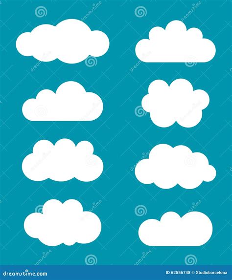 Vector De Las Formas De Las Nubes Ilustración Del Vector Ilustración
