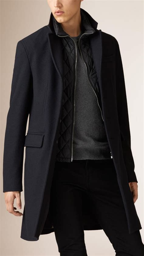 Wool Cashmere Melton Coat With Warmer Burberry Sharp Dressed Man