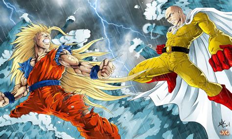 Goku Vs One Punch Wallpapers Wallpaper Cave