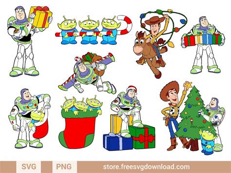 Toy Story Christmas Svg Bundle Fsd K87 Store Free Svg Download