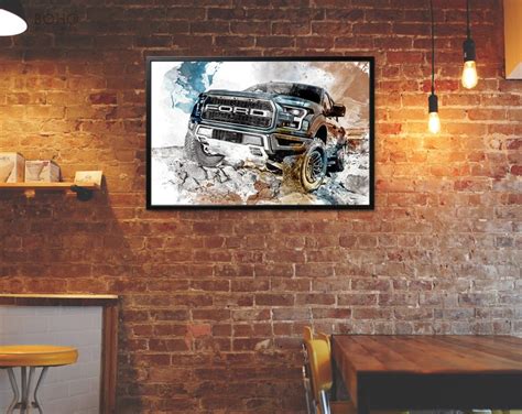 Ford F150 Print Ford F 150 Raptor Poster Wall Decor Etsy
