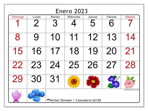 Calendario Enero De 2023 Para Imprimir “621ds” Michel Zbinden Pr