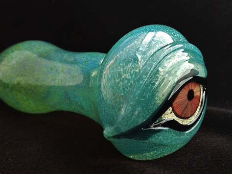 Detailed Glass Eye Pipe Color Changing Bowl Unique Glass Art