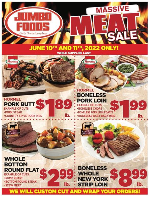 Jumbo Foods 🚨 Massive Meat Sale 🚨 Come By Your Favorite Facebook