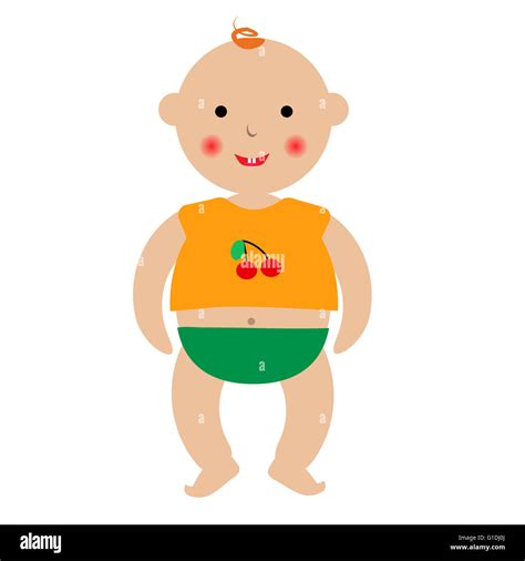 Standing Cartoon Baby Laughing Baby Standing In T Shirt And Pants