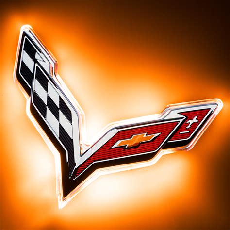 For Corvette C7 Rear Illuminated Emblem