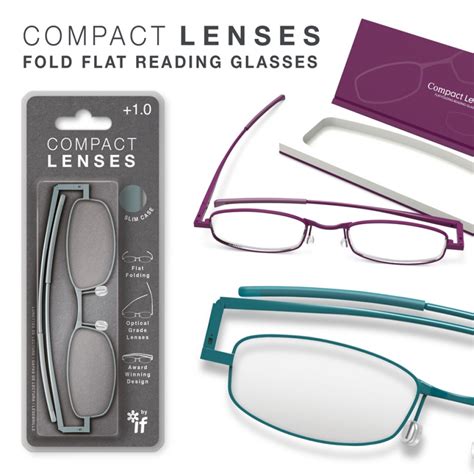 compact lenses fold flat reading glasses blister pack if