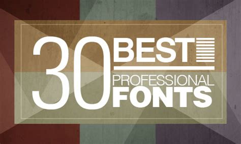 30 Best Professional Fonts