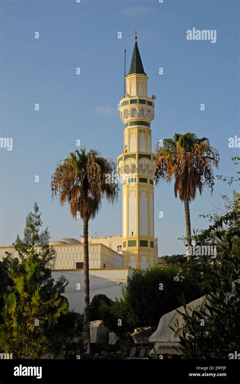 Africa Libya Capital City View Islam Mosque Tripoli Blue Tower