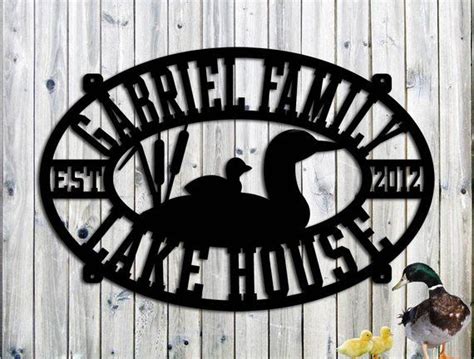Lake House Sign Personalized Custom Metal Sign Steel Sign Etsy Lake