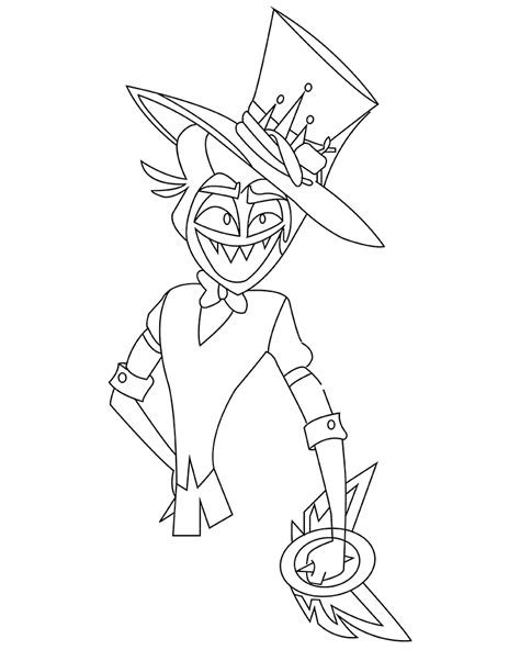 Lucifer Of Hazbin Hotel Coloring Page Free Printable Coloring Pages