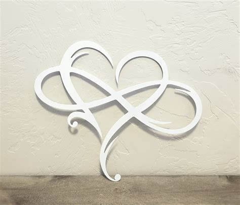 Infinity Symbol With Heart Metal Sign Love Infinity Symbol Etsy