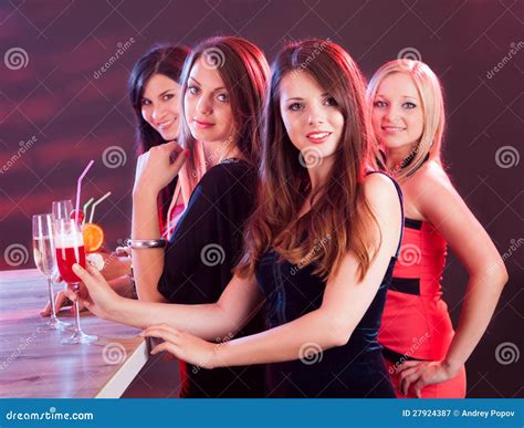 Beautiful Women On A Night Out Stock Image Image Of Looking Counter