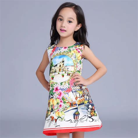 Wlmonsoon Girl Dress 2016 Princess Clothing Girl Designer Character