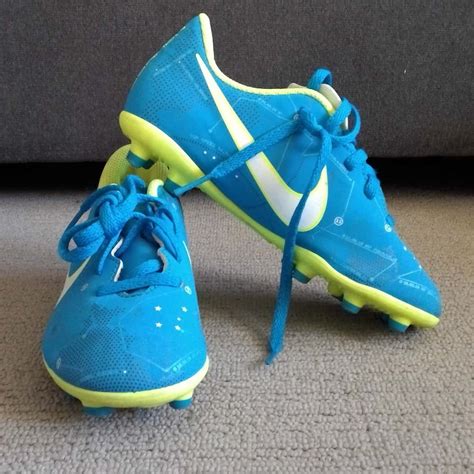 Boys Nike Mercurial Soccer Cleats Size 125 Shoes Blue Lime Green