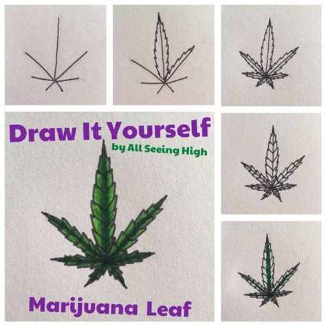 How To Draw A Weed Leaf Easy Step By Step Easy Drawing Step
